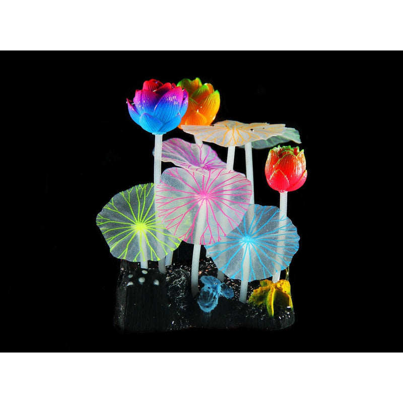 Plastic plants FLUO Lotus R8, 13.5x9.5x7cm