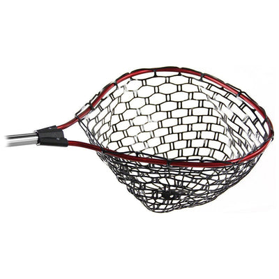 Pond landing net with rubber net black 40x35cm