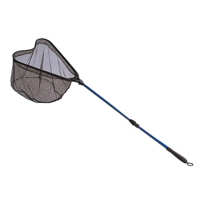 Telescopic pond landing net black and coarse