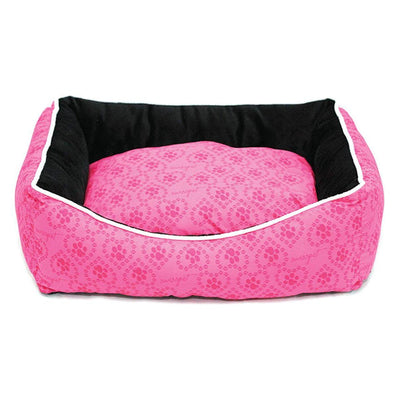 Pawi S dog cat bed, black/pink