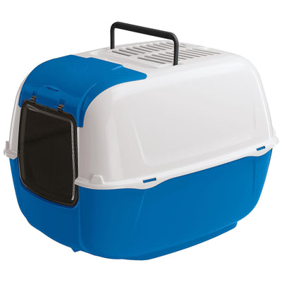 Prima cat litter box, convertible blue