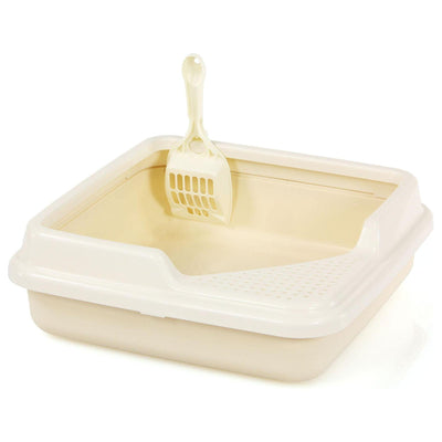 Shorty cat litter tray, beige