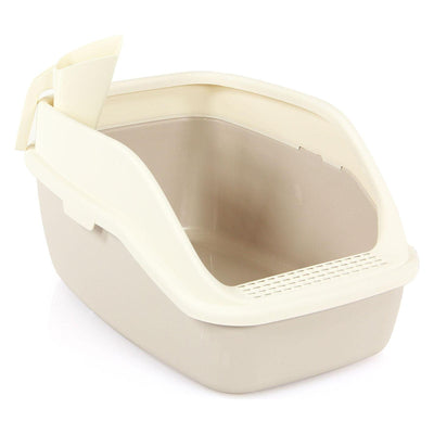 Edge litter tray with scoop