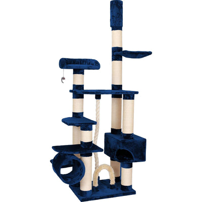 Lugano ceiling scratching post, blue