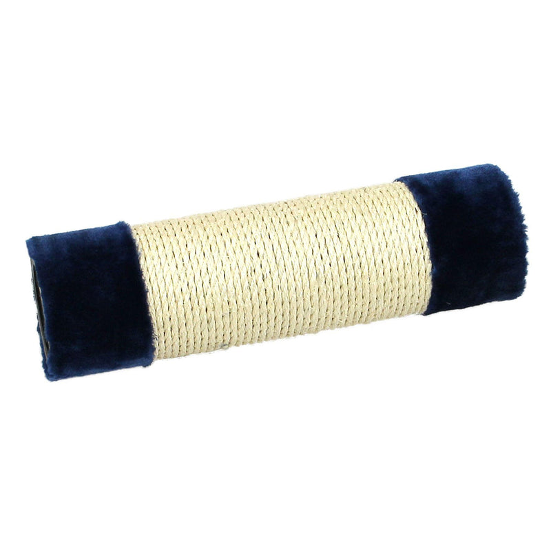 Säule Sisal mit Plüsch, blau D=12x40cm