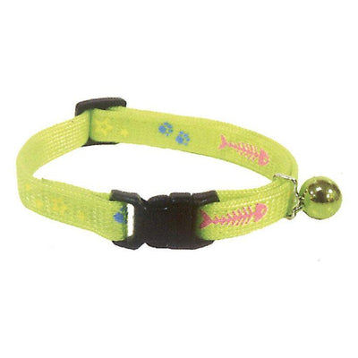 Cat collar ReflectLine, green