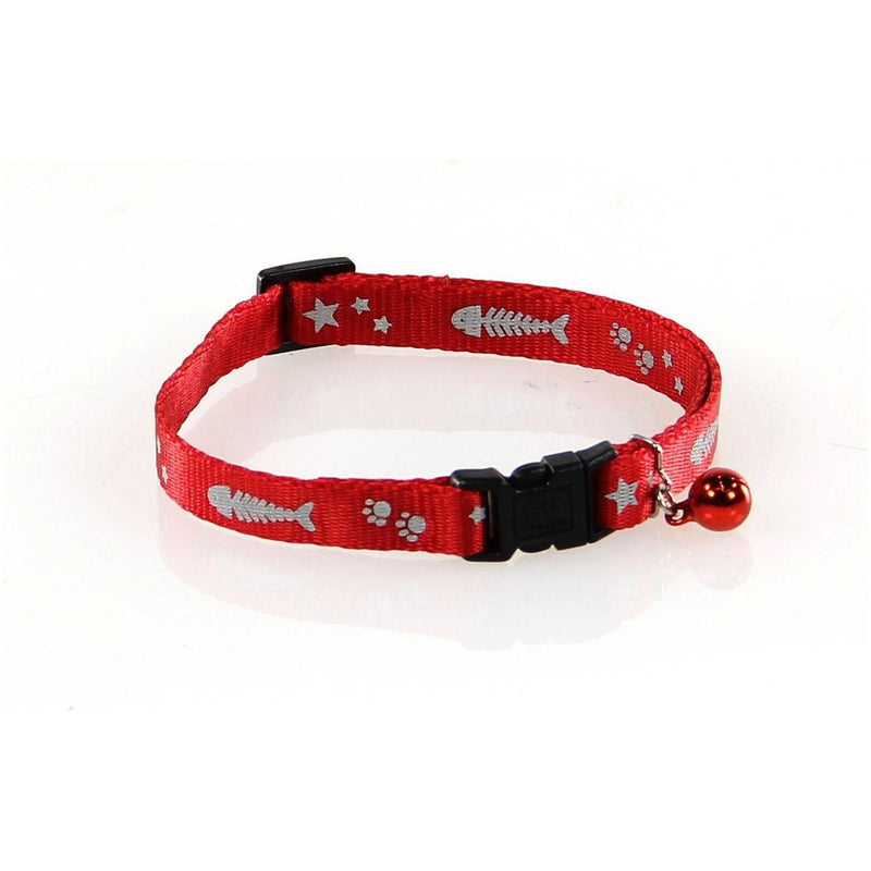 Cat collar ReflectLine, red