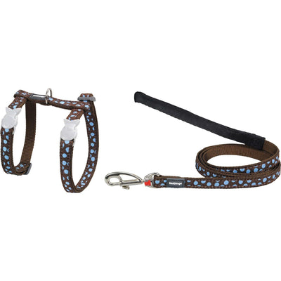 RedDingo harness and lead Blue Spots on Brown, XS