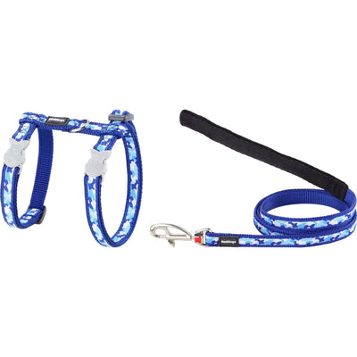 RedDingo Harness and Leash Camouflage Navy Blue , XS