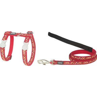 RedDingo Harness and Leash Flanno Red - XS