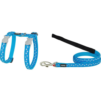 RedDingo harness and lead Stars White on Turquoise, XS