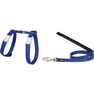 RedDingo Harness and Leash Classic Plain Dark Blue - XS