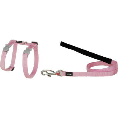 RedDingo Harness and Leash Classic Plain Pink - XS