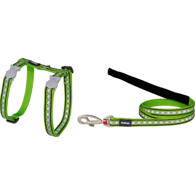 RedDingo Harness and Leash Reflective Lime Green - XS