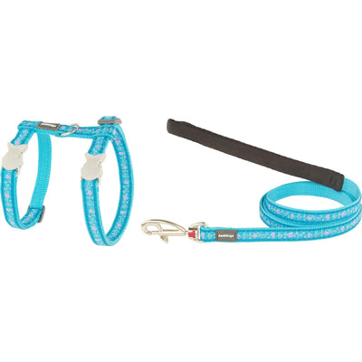 RedDingo Harness and Leash Butterfly Turquoise- XS