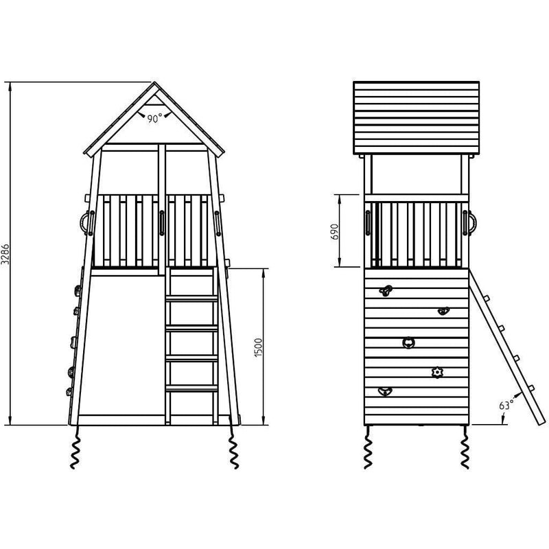 Spielturm Belvedere 1.1 Sanilu® Clean Sanilu