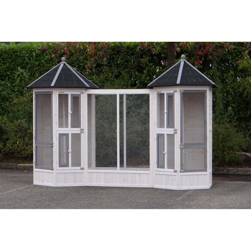 Bird aviary Jimmy with double shelter Sanilu® Clean Sanilu