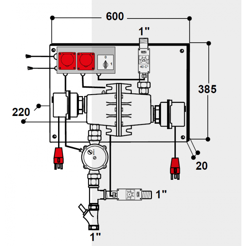 Umlaufheizsystem Mod. 312 Patura Sanilu