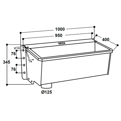 SUEVIA compact trough drinker Mod. 6150 Sanilu Sanilu