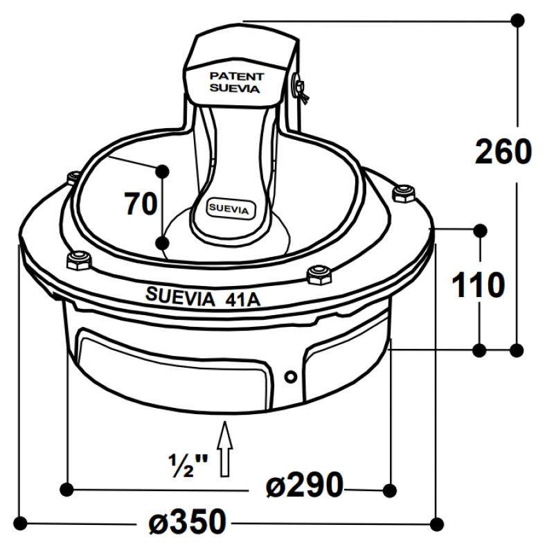 Tongue valve basin Mod. 41A Patura Sanilu