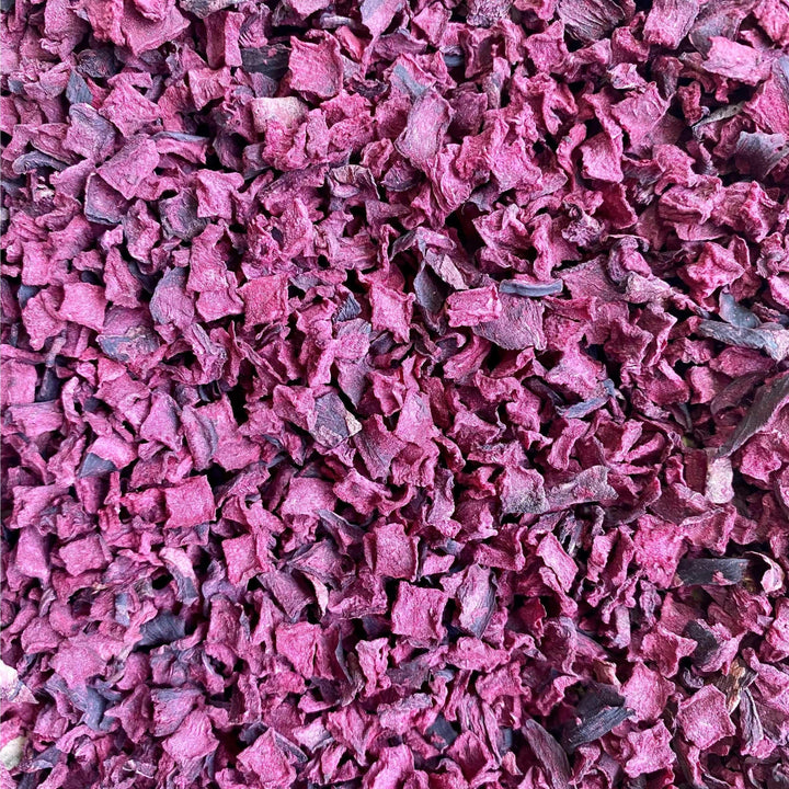 Beetroot potato chips as rodent food