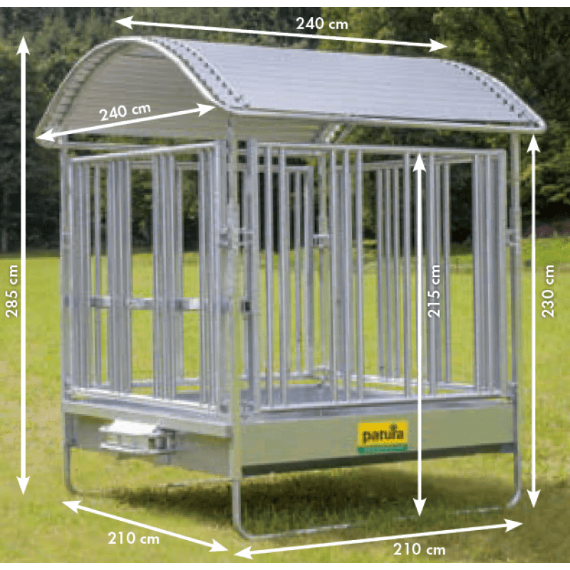 Professional square trough with safety horse feed fences Sanilu Sanilu