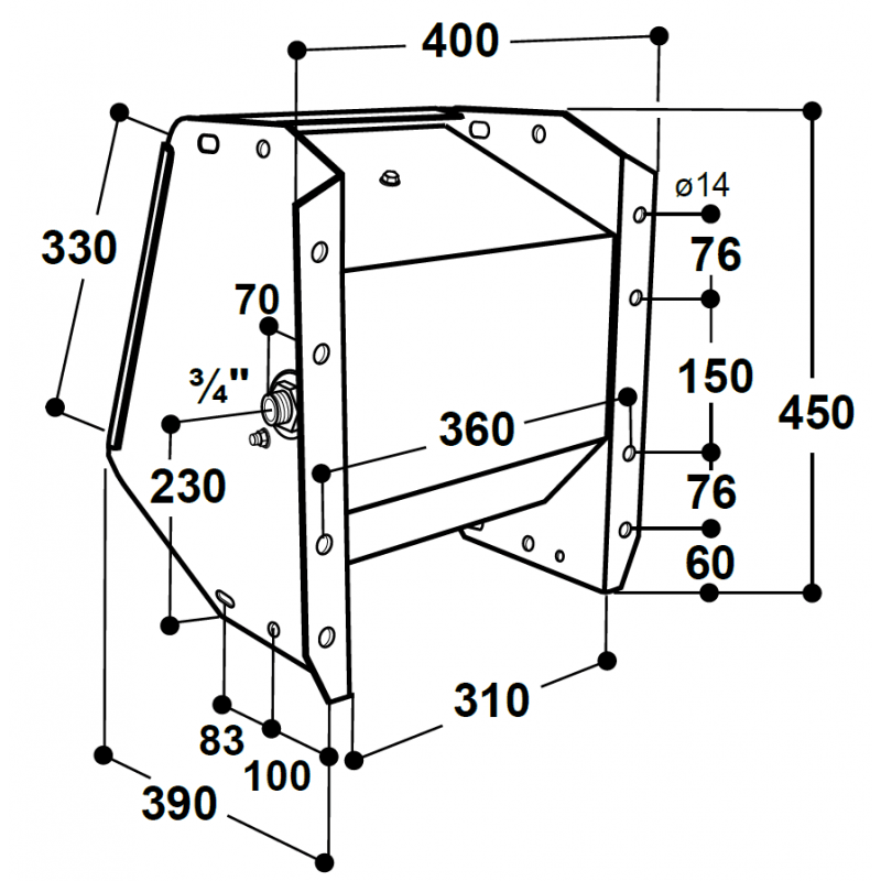 Abreuvoir à valve SUEVIA mod. 500 acier inoxydable Sanilu Sanilu