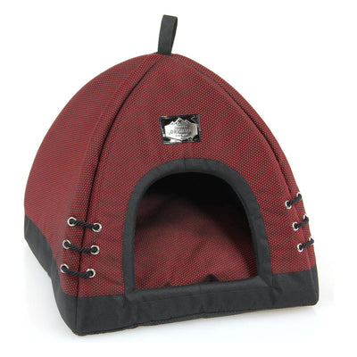 Niche pour chiens et chats Bagua, rouge/noir