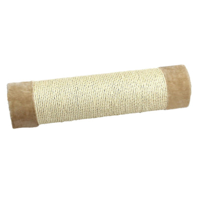 Säule Sisal mit Plüsch 60cm, D=15cm, beige