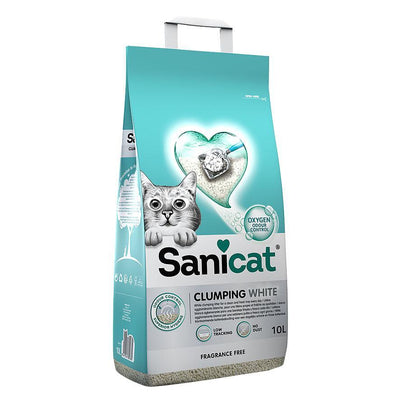 Litière pour chat Clumping White, neutre, 10L