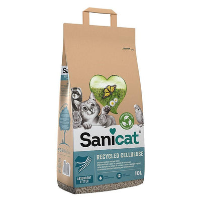 Litière pour chat SaniGreen cellulose 10L