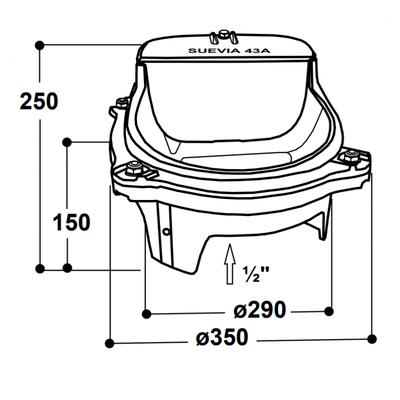 Bassin à robinet flotteur mod. 43A Patura Sanilu