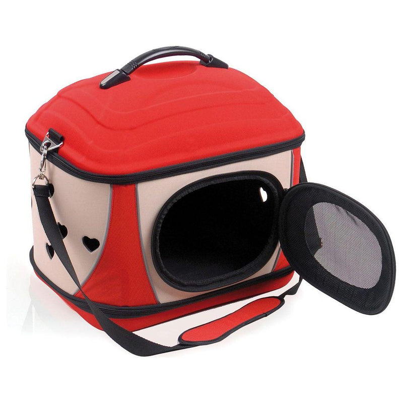 Borsa per cani e gatti Rider, rosso/beige