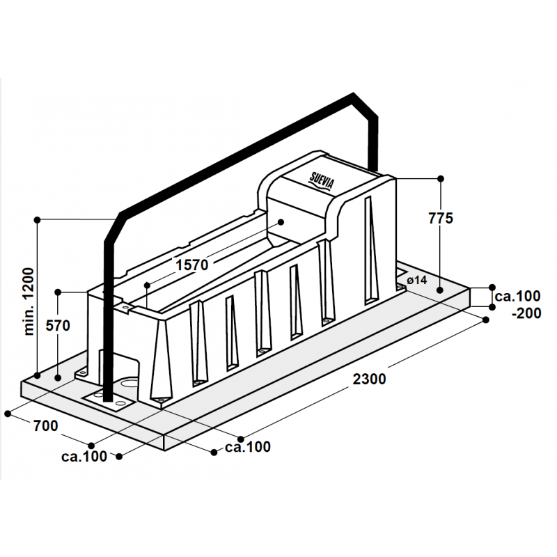 Abbeveratoio termico SUEVIA mod. 6523, 150 litri Sanilu Sanilu